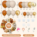 Amandir 153pcs Burnt Orange Balloon Garland Arch Kit Different Sizes — 2