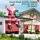 8 FT Inflatable Sitting Santa Claus Christmas Outdoor Decorations, Blow Up Santa Claus with Gift Bag Sitting on Roof Wall Tree Chair, Outdoor/Indoor Decorations for Street House Patio Bench Shrubs — 2