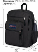 JanSport Laptop Backpack - Computer Bag with 2 Compartments, Ergonomic Shoulder Straps, 15” Laptop Sleeve, Haul Handle - Black | One Size — 5