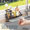 Consumest Sponge Holder for Kitchen Sink - Kitchen Sink Caddy Organizer with Removable Drip Tray for Countertop Dish… — 5
