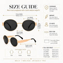 Retro Oval Sunglasses for Women, Trendy Chic Gold Frame Shades | A1 Gold / Grey | 56 Millimeters — 5