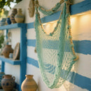 2 Pack Fish Net Decorations for Party, Natural Cotton Hawaiian Party Fishing Net Decorative, Nautical Themed Cotton Fishnet Under The Sea Pirate Ocean BeachHalloween Decor Blue | 2pack-blue — 6