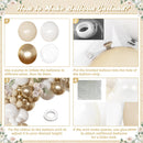 White and Gold Balloon Garland Arch Kit Sand White Balloons | White Gold — 8