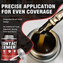 Contact Cement Adhesive 4.16 Oz, High Performance Neoprene Contact Adhesive with Brush, Flexible & Strong Bonding… — 4