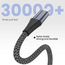 FEEL2NICE 3 in 1 Multi Charging Cable, 3-Pack 6 FT Multiple Device Charger Cord with USB C, Lightning and Micro USB Plugs for iPhone 17 16 15 14, Android Phones and Tablets, Gray 6
