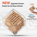 Handheld Fidget Game for Kids and Adults - 6-Sided Wooden Puzzle Cube Fidget Toy for Anxiety Relief - Fun Maze Toys for Travel - 3D Brain Teaser Cube for Christmas Stocking Stuffers — 3