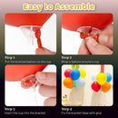 JOYYPOP 10 Sets Balloon Stand Kit, Balloon Sticks with Base | 10 Pack Clear — 4