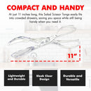 Chef Craft Premium Salad Scissor Tongs, 11.25 inch, Clear — 4