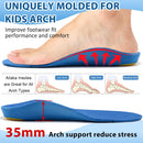 Ailaka Kids Orthotic Cushioning Arch Support Shoe Insoles, Children Pu Foam Inserts for Flat feet, Plantar Fasciitis, Feet Heel Pain Relief Blue — 2