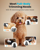 oneisall Professional 4-in-1 Dog Grooming Kit with LED Light