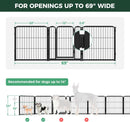 FXW Dog Gate, Extra Wide Adjustable for Openings Up to 69", 24" H