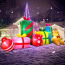 KOOY 10FT Giant Christmas Inflatables Outdoor Decorations Gift Boxes and Bear,Blow up Yard Decorations with LED Light for Xmas New Year Decor Inflatable for Holiday Party Garden Lawn Winter Décor — 3