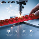 Rena Chris 2PCS Architectural Scale Ruler: 12" Imperial Aluminum Alloy Metal Architecture Measuring Tools, Engineering Drafting Construction Drawing Blueprints Triangular Architect Scaling Rulers | Red+Blue — 6