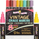 CHALKY CROWN Liquid Chalk Markers - Vintage Colors - 8 Pack, 6mm | Vintage 6mm - 8 Pack — 1