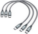 USB C to C Cable (3 Pack 1ft),Short USB Type C Fast Charging Nylon Braided Charger Cord Compatible with iPhone 18 17 16 Pro/15 Pro Max Android Samsung Galaxy S26 S25 S24,MacBook Pro, iPad Pro USB-C 1