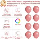 110pcs Dusty Pink Balloon 12 Inch, Brush Pink Latex Balloons for Birthday Party Baby Shower Wedding(with 2 Ribbons). | 12inch(normal) | A07-dusty Pink — 2