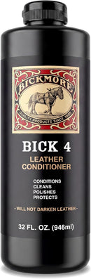 Bick 4 Leather Conditioner & Cleaner, Won't Darken Boots, Couch, Bags 32 oz — 1
