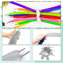 Silver 260 Balloons 100 pcs, Long Skinny Balloon for Balloon Animals Wedding Birthday Party Supplies Decoration. | Pearl Silver — 6