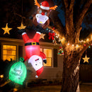 8FT Hanging Inflatable Christmas Climbing Santa & Reindeer Decor — 6