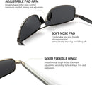 SUNGAIT Ultra Lightweight Rectangular Polarized Sunglasses Men UV400 Protection — 4