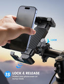 Lamicall Bike Motorcycle Phone Mount Holder - [1s Quick Lock] | Gray — 2