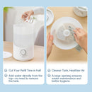 Cool Mist Humidifier for Bedroom, 3L Top Fill Ultrasonic Air Humidifier with…