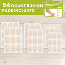 Bukihome Bunion Cushions Pain Relief Bunion Pads to Wear in Shoes - Strong Adhesion & Waterproof,Moleskin Guards Protect Feet for Men and Women, Prevents Friction and Pressure,Beige(54 Count) | 54 Count (Pack of 1) — 2