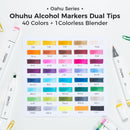 Ohuhu Alcohol Markers 40 Colors Chisel Fine AP Certified for Adult Coloring — 5
