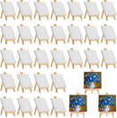 Mimorou 128pcs/64 Pack Mini Canvas with Easel for Painting Wood, 3 x 3 Inch | 32 — 1