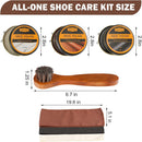 9Pcs Shoe Polish Kit, Brown White Black Shoe Wax for Leather Boots Shine — 7