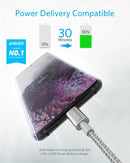 Anker USB C to USB C Cable, 60W Fast Charging Cable(2-Pack, 3.3 ft, Silver) 2