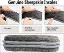 riemot Women's Sheepskin Insoles Winter Boot Inserts Premium Extra Thick Shearling Inserts Replacement Warm Furry Wool Shoe Insole Fleece Slipper Inserts Grey US 8/EU 39 - 1 Pair Sheepskin Insoles: Grey — 4