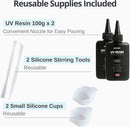 Piccassio UV Resin Clear 200g – Upgraded Hard Type UV Glue – Rapid Cure Craft Resin Using UV Light – Casting and… — 2