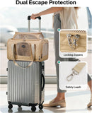 CarryTip Airline Approved Cat Carrier with Expandable Top, 17x11x9.5 in, Brown