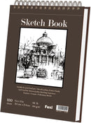 Fuxi 8x10 Sketchbook, Top Spiral-Bound Sketch Pads, 100-Sheets_68lb/100gsm | Brown | 10" x 8" (Pack of 1) — 1