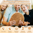 Wooden Labyrinth Board Game with Upgraded Circular Marble Maze and Two-Sided Design, 2-in-1 Puzzle Maze with Metal Balls, Brain Teaser Game for Children, Teenagers, and Adults — 5