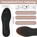 2 Pairs Memory Foam Insoles, Full-Foot Responsive Cushioning, Plantar Fasciitis Insoles for Women Man, Orthotic Shoe Inserts Arch Support Inserts for Foot Health (Black, W 7.5-8.5 /M 5.5-6.5) — 2