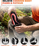 Insoles Men, Plantar Fasciitis Relief Arch Support, Men 7-8.5/Women 8-9.5 - Footprint Red-1 Pair — 4
