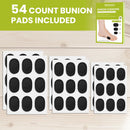 Bukihome Bunion Cushions Pain Relief Bunion Pads to Wear in Shoes - Strong Adhesion & Waterproof,Moleskin Guards Protect Feet for Men and Women, Prevents Friction and Pressure,Black(54 Count) | 54 Count (Pack of 1) — 2