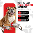 Loving Pets Elevated Dog Bowls – Raised Stainless Steel Dog Bowls with Steel…