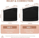 2 Pairs Metatarsal Pads for Women Men Ball-of-Foot Cushions Foot Pain Relief for Morton's Neuroma Metatarsalgia Support with Gel Pad (Black + Khaki, S) 2