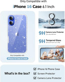 MIODIK for iPhone 16 Case Clear Glitter Design, Sparkle Clear — 2