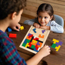 3 Otters Wooden Tangram Puzzle, 2-Pack Russian Blocks Brain Teaser — 4