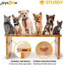 Elevated Dog Bowls, Bamboo Raised Dog Bowl for Medium Dogs, with 2 Stainless…