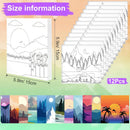 Teling 12 Pcs Pre Drawn Stretched Canvas, Pre Printed Painting, Mountain — 2