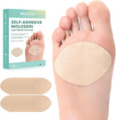 Welnove Moleskin Adhesive Pads for Feet, Blister Bandages for Feet, Sector-Shaped Design for Ball of Foot,Mole Skin Patch for Blister,Callus,Bunion Prevention, 24 Sheets, Beige — 4