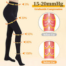 15-20 mmHg Medical Graduated Compression Pantyhose for Women Men | 4X-Large | Black — 2