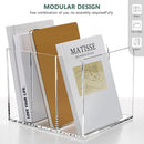 SANRUI Acrylic Magazine Holder Desk Organizer Workspace Sorter Clear 3 Slot — 6