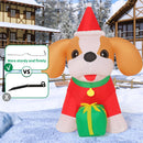 COMIN 5FT Christmas Inflatables Cavalier King Charles Puppy Yard LEDs Decor — 4