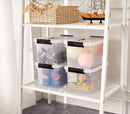 6 Quart Clear Storage Latch Box/Bins, 6-Pack Plastic Container with Latches and Lid — 6